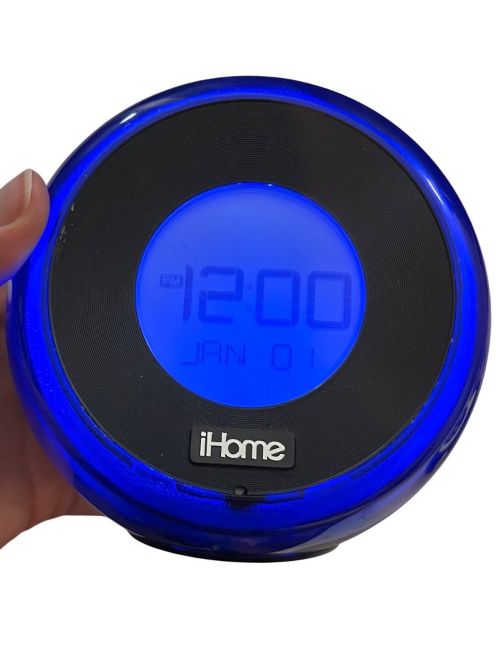 iHome Bluetooth Speaker Clock iBT290 Color-Changing Display Sleep Timer Black